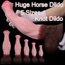 9.05in 10.62in 12.59in 14.96in Horse Knot Cock Dildo Big Silicone Odd Soft Dildo