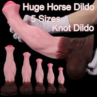 9.05in 10.62in 12.59in 14.96in Horse Knot Cock Dildo Big Silicone Odd Soft Dildo