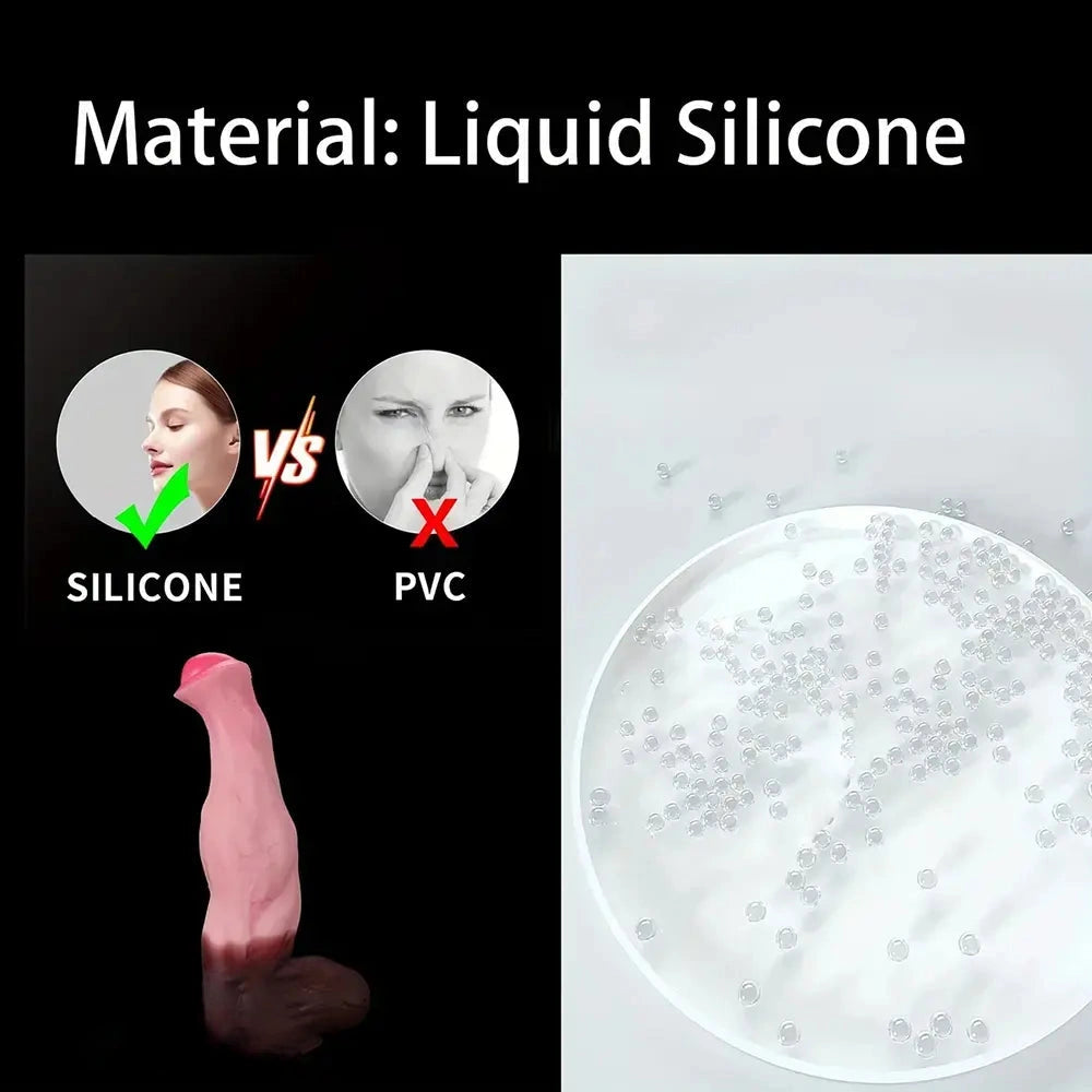 9.05in 10.62in 12.59in 14.96in Horse Knot Cock Dildo Big Silicone Odd Soft Dildo