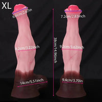 9.05in 10.62in 12.59in 14.96in Horse Knot Cock Dildo Big Silicone Odd Soft Dildo