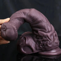 9.05in 10.62in Extra Large Horse Dildo with Pink Corundum & Purple Intestine