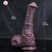 9.05in 10.62in Extra Large Horse Dildo with Pink Corundum & Purple Intestine