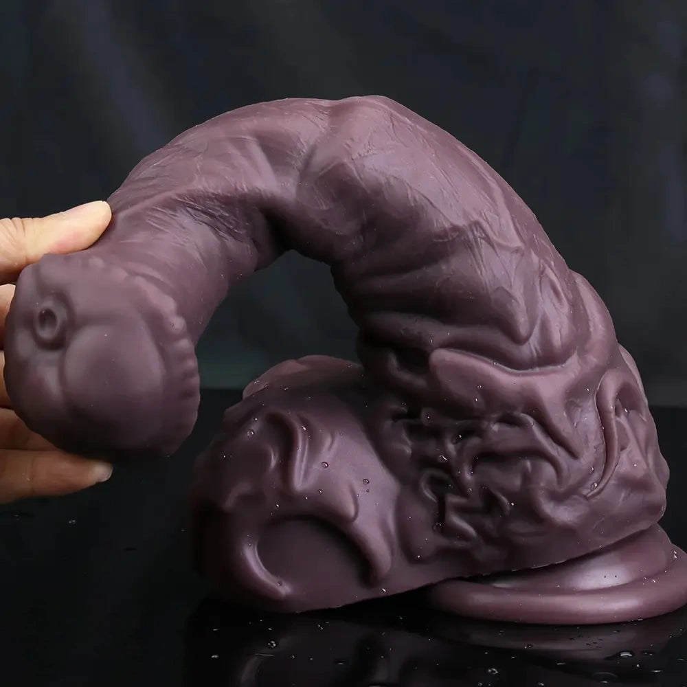 9.05in 10.62in Extra Large Horse Dildo with Pink Corundum & Purple Intestine