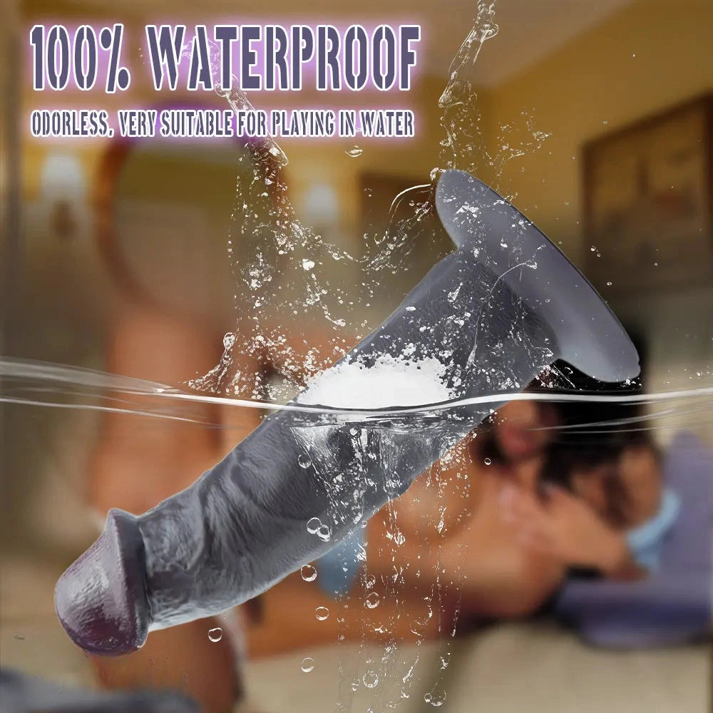 9.05in 11.02in 12.59in Egg-free Silicone Big Dildo For G Spot And Anal Game