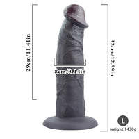 9.05in 11.02in 12.59in Egg-free Silicone Big Dildo For G Spot And Anal Game