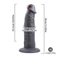 9.05in 11.02in 12.59in Egg-free Silicone Big Dildo For G Spot And Anal Game