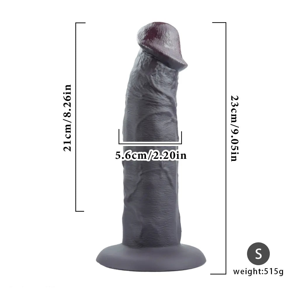9.05in 11.02in 12.59in Egg-free Silicone Big Dildo For G Spot And Anal Game