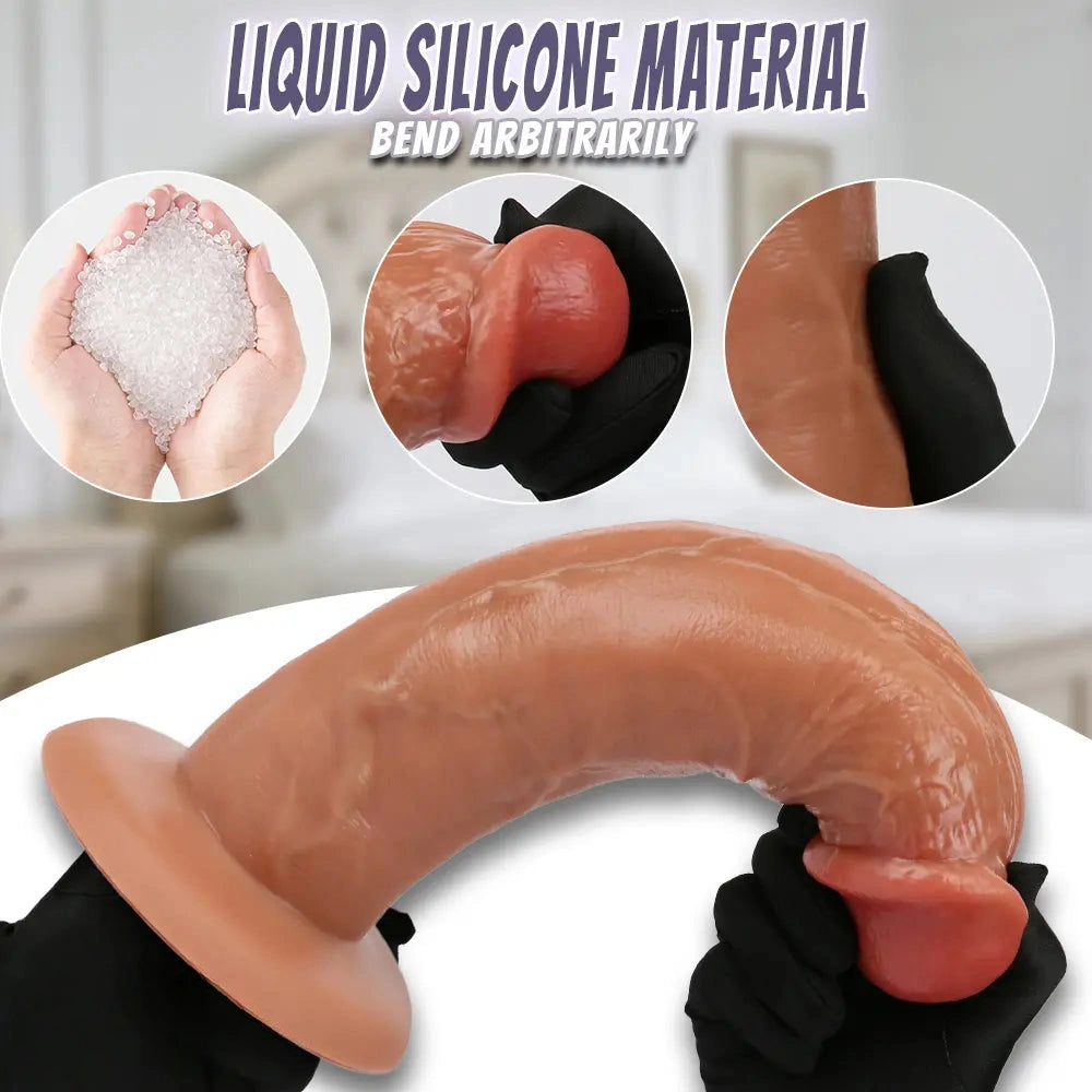 9.05in 11.02in 12.59in Egg-free Silicone Big Dildo For G Spot And Anal Game