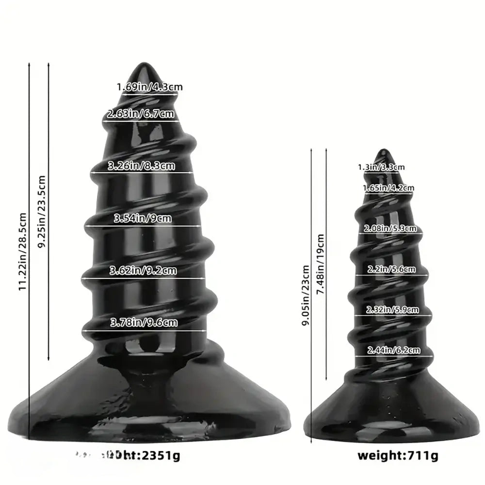 9.05in 11.22in Big Screw Thick Oversized Black Dildo For Anal Sex
