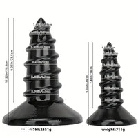 9.05in 11.22in Big Screw Thick Oversized Black Dildo For Anal Sex