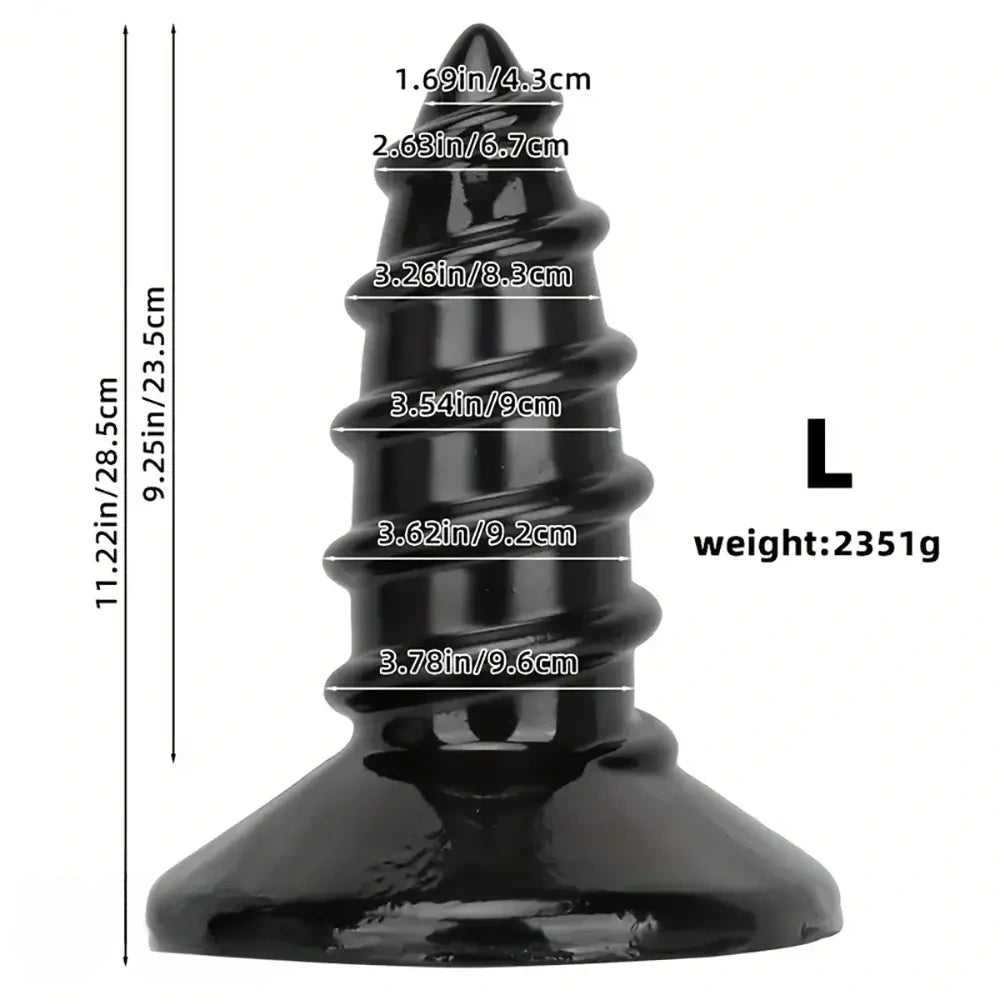 9.05in 11.22in Big Screw Thick Oversized Black Dildo For Anal Sex