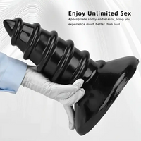 9.05in 11.22in Big Screw Thick Oversized Black Dildo For Anal Sex