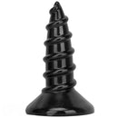 9.05in 11.22in Black Oversized Screw Giant PVC Penis Anal Plug Wide Dildo