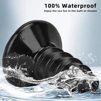 9.05in 11.22in Black Oversized Screw Giant PVC Penis Anal Plug Wide Dildo