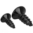 9.05in 11.22in Black Oversized Screw Giant PVC Penis Anal Plug Wide Dildo