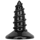 9.05in 11.22in Black Oversized Screw Giant PVC Penis Anal Plug Wide Dildo