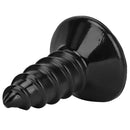 9.05in 11.22in Black Oversized Screw Giant PVC Penis Anal Plug Wide Dildo