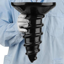 9.05in 11.22in Black Oversized Screw Giant PVC Penis Anal Plug Wide Dildo