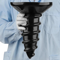 9.05in 11.22in Black Oversized Screw Giant PVC Penis Anal Plug Wide Dildo
