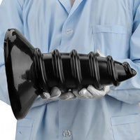9.05in 11.22in Black Oversized Screw Giant PVC Penis Anal Plug Wide Dildo