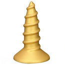 9.05in 11.22in Gold Silicone Screw Giant Penis Anal Plug Thick Fisting Dildo