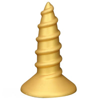 9.05in 11.22in Gold Silicone Screw Giant Penis Anal Plug Thick Fisting Dildo