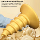 9.05in 11.22in Gold Silicone Screw Giant Penis Anal Plug Thick Fisting Dildo