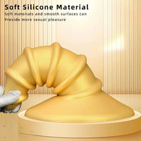 9.05in 11.22in Gold Silicone Screw Giant Penis Anal Plug Thick Fisting Dildo
