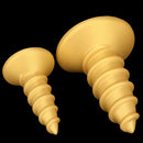 9.05in 11.22in Gold Silicone Screw Giant Penis Anal Plug Thick Fisting Dildo