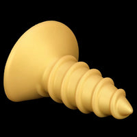 9.05in 11.22in Gold Silicone Screw Giant Penis Anal Plug Thick Fisting Dildo