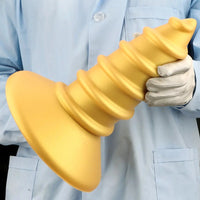 9.05in 11.22in Gold Silicone Screw Giant Penis Anal Plug Thick Fisting Dildo