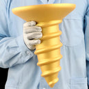 9.05in 11.22in Gold Silicone Screw Giant Penis Anal Plug Thick Fisting Dildo