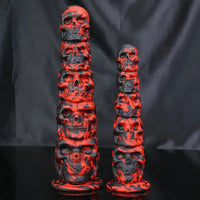 9.05in 11.41in Silicone Soft Monster Skull Big Thick Creature Dildo For Clit