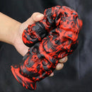 9.05in 11.41in Silicone Soft Monster Skull Big Thick Creature Dildo For Clit