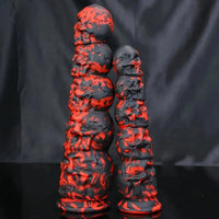 9.05in 11.41in Silicone Soft Monster Skull Big Thick Creature Dildo For Clit