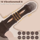 9.05in 4in1 Heating Thrusting Vibrating Rotation Remote Horse Ebony Dildo