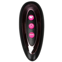 9.05in 4in1 Heating Thrusting Vibrating Rotation Remote Horse Ebony Dildo