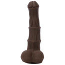 9.05in 4in1 Heating Thrusting Vibrating Rotation Remote Horse Ebony Dildo