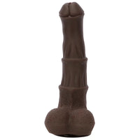 9.05in 4in1 Heating Thrusting Vibrating Rotation Remote Horse Ebony Dildo