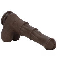 9.05in 4in1 Heating Thrusting Vibrating Rotation Remote Horse Ebony Dildo