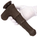 9.05in 4in1 Heating Thrusting Vibrating Rotation Remote Horse Ebony Dildo