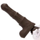 9.05in 4in1 Heating Thrusting Vibrating Rotation Remote Horse Ebony Dildo
