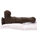 9.05in 4in1 Heating Thrusting Vibrating Rotation Remote Horse Ebony Dildo