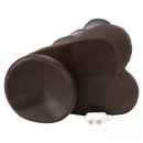 9.05in 4in1 Heating Thrusting Vibrating Rotation Remote Horse Ebony Dildo