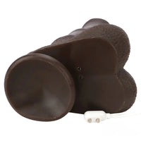 9.05in 4in1 Heating Thrusting Vibrating Rotation Remote Horse Ebony Dildo