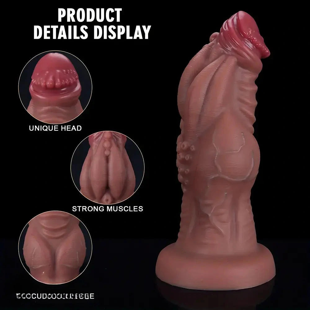9.05in 9.44in 10.23in 11.61in 12.59in G-Spot Tentacle Knot Fantasy Dildo