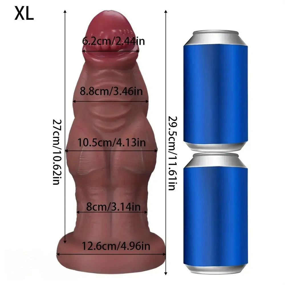 9.05in 9.44in 10.23in 11.61in 12.59in G-Spot Tentacle Knot Fantasy Dildo
