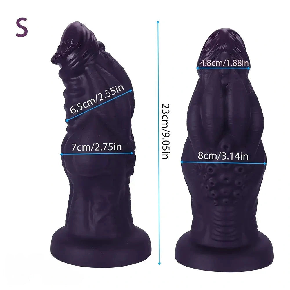 9.05in 9.44in 10.23in 11.61in 12.59in G-Spot Tentacle Knot Fantasy Dildo