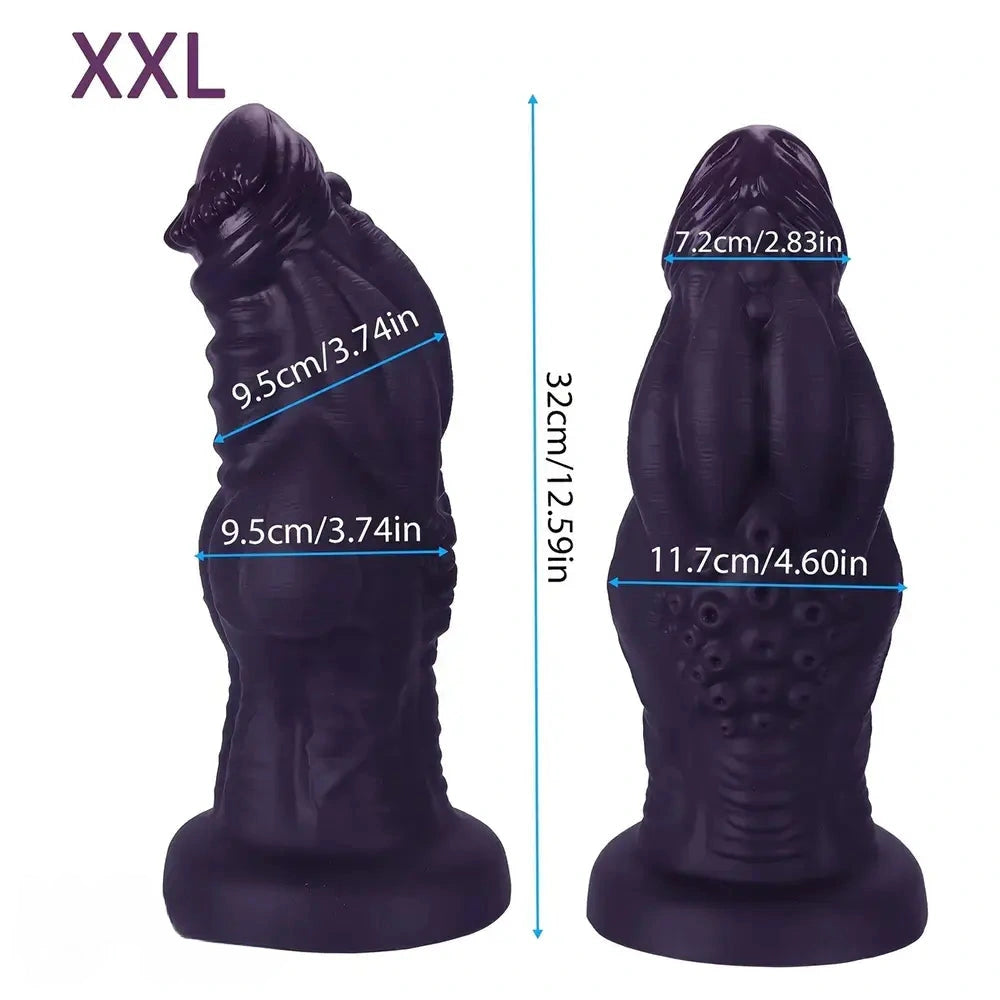 9.05in 9.44in 10.23in 11.61in 12.59in G-Spot Tentacle Knot Fantasy Dildo
