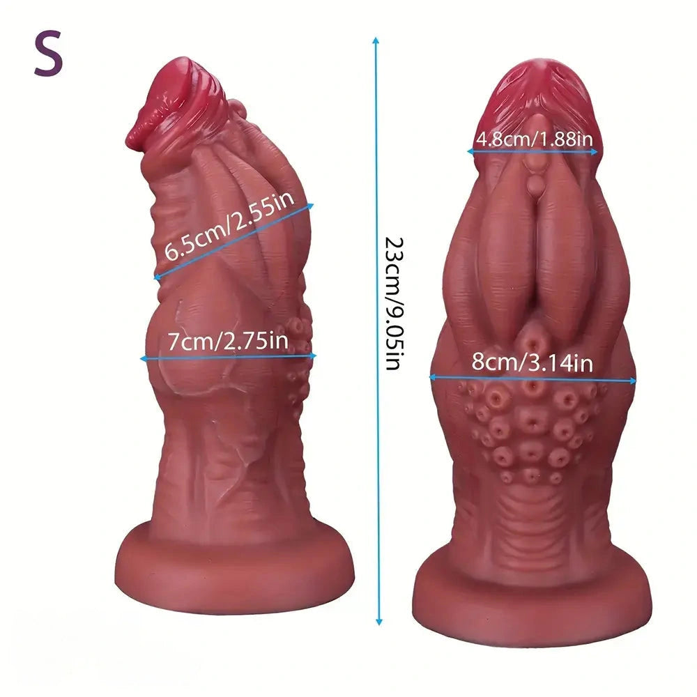 9.05in 9.44in 10.23in 11.61in 12.59in G-Spot Tentacle Knot Fantasy Dildo